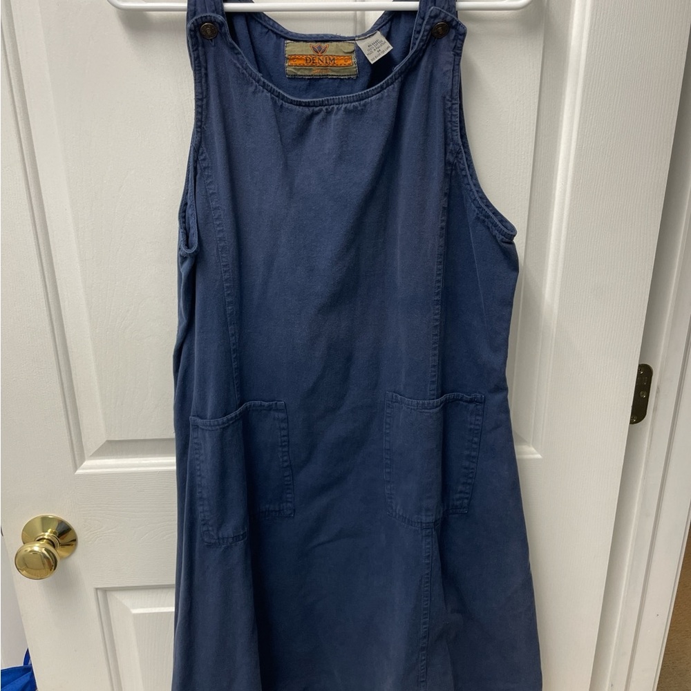 Blue Sleeveless Denim Dress